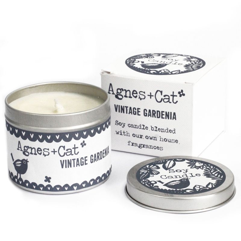 Vintage Gardenia Soy Wax Tin Candle (200ml)