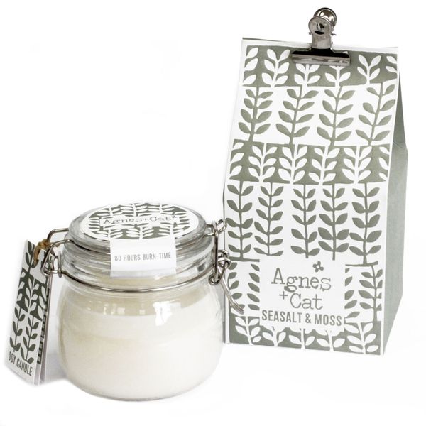 Sea Salt and Moss Soy Wax Candle – Kilner Jar (400ml)