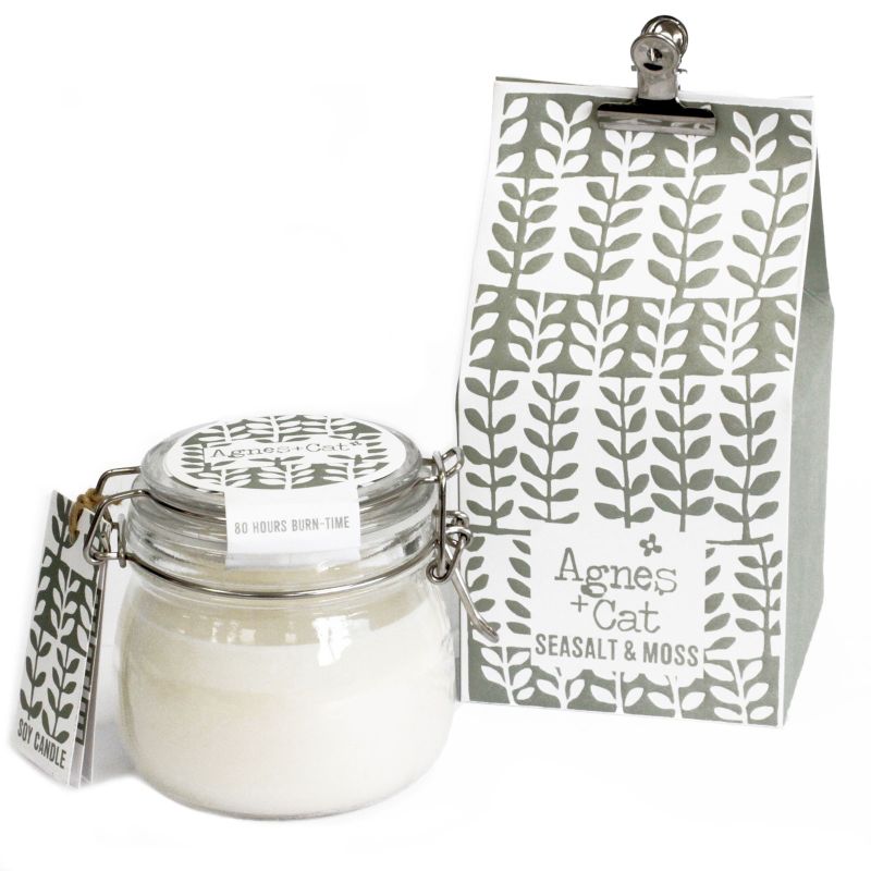 Sea Salt and Moss Soy Wax Candle – Kilner Jar (400ml)
