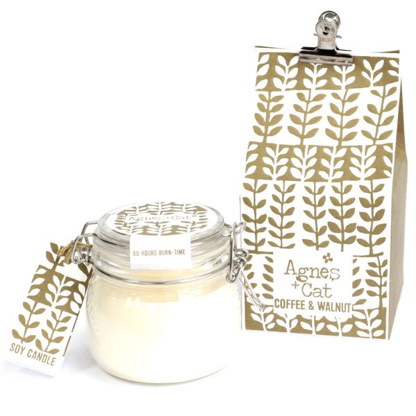 Coffee and Walnut Soy Wax Candle – Kilner Jar (400ml)