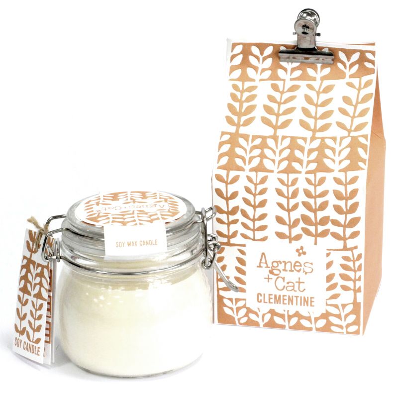 Clementine Soy Wax Candle – Kilner Jar (400ml)