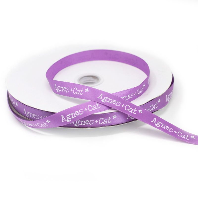 Agnes + Cat Branded Ribbon - Lavender (12mm x 90m)