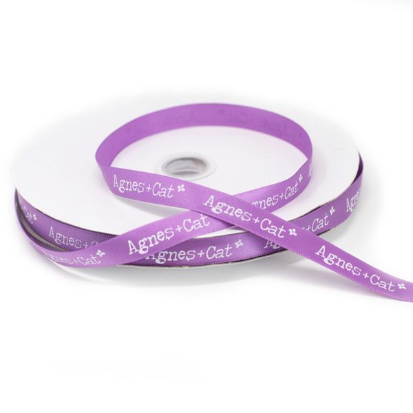 Agnes + Cat Branded Ribbon - Lavender (12mm x 90m)