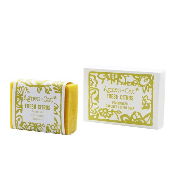 Handmade 140g Coconut Butter Soap - Fresh Citrus