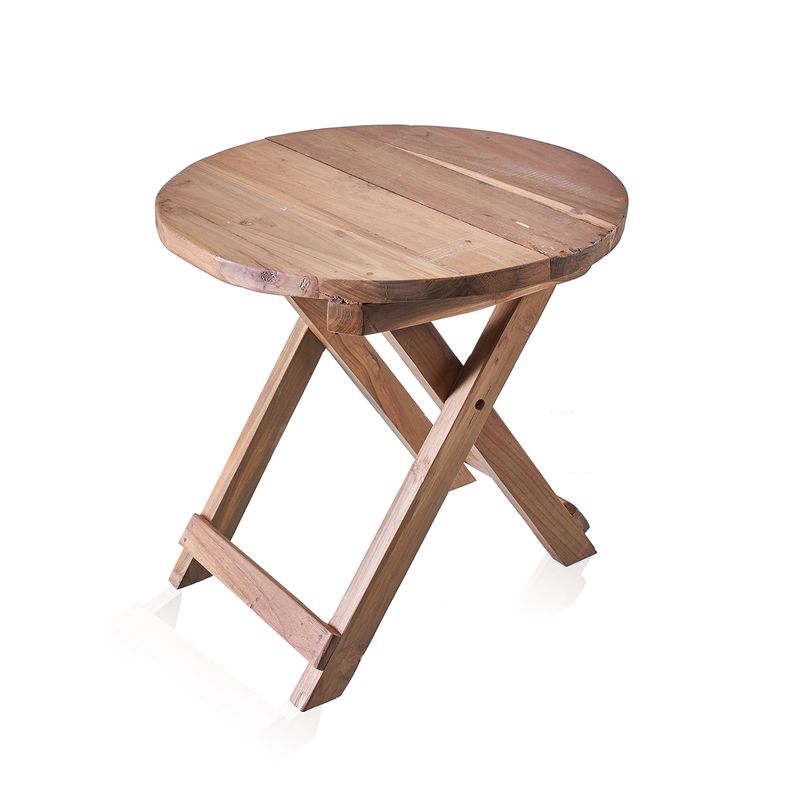 Round Folding Wooden Coffee Table