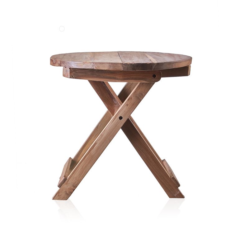 Round Folding Wooden Coffee Table