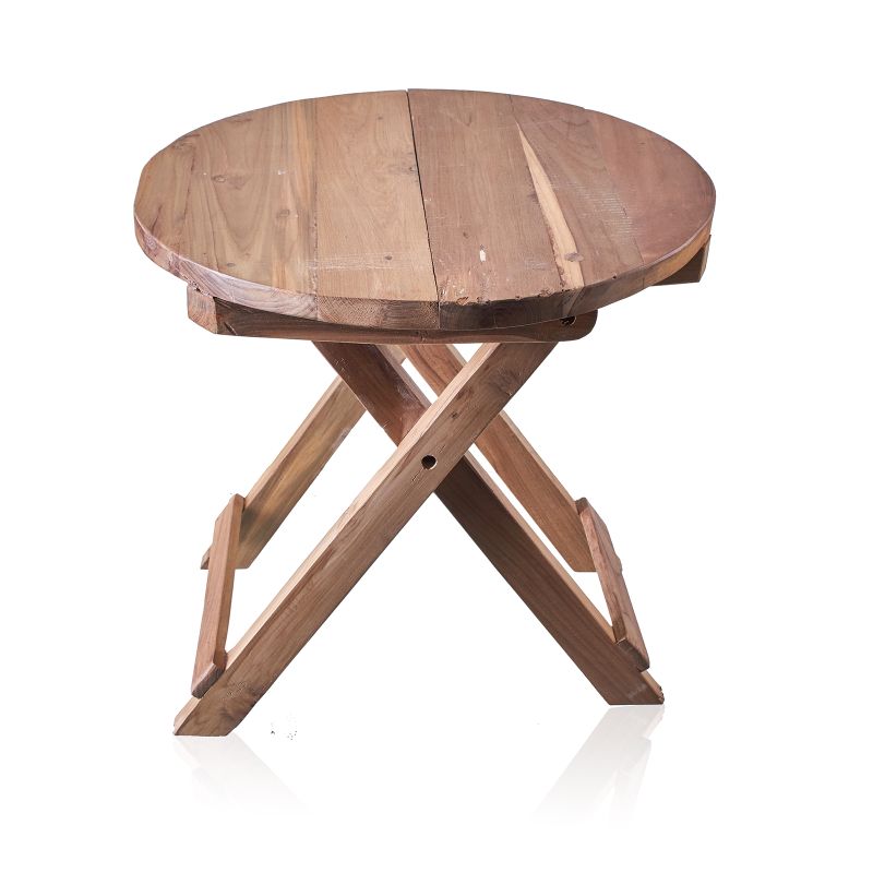 Round Folding Wooden Coffee Table
