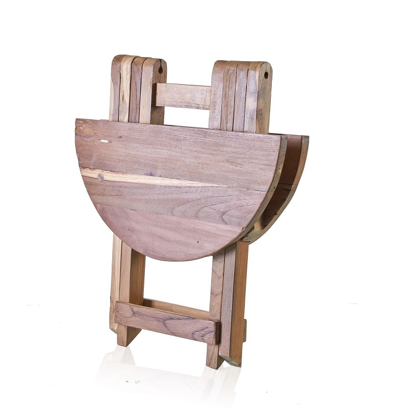 Round Folding Wooden Coffee Table