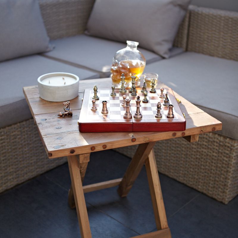 Square Folding Wooden Coffee Table