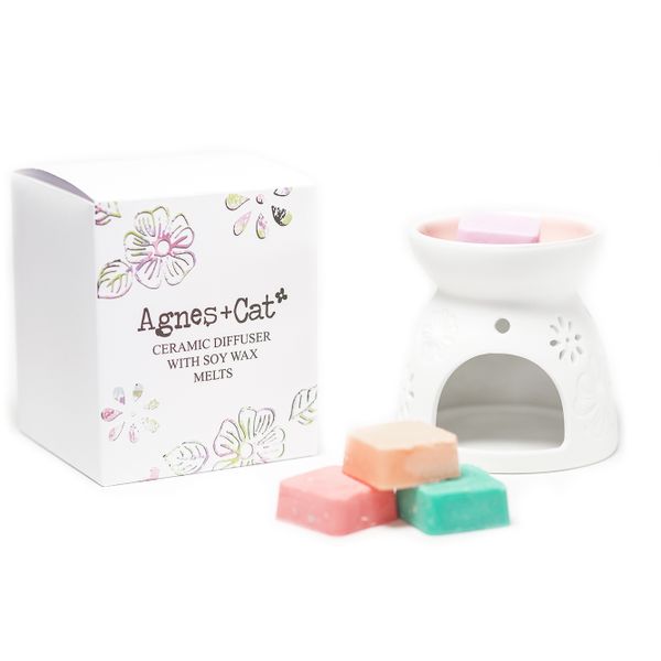 Ceramic Wax Melt Diffuser with Soy Wax Melts