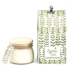 Rhubarb Rhubarb Soy Wax Candle – Small Kilner Jar (180ml)