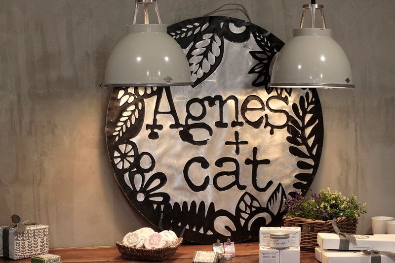 Agnes + Cat Metal Sign (80cm)