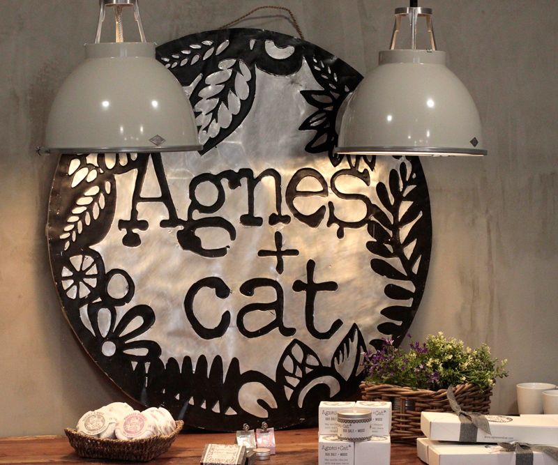 Agnes + Cat Metal Sign (80cm)