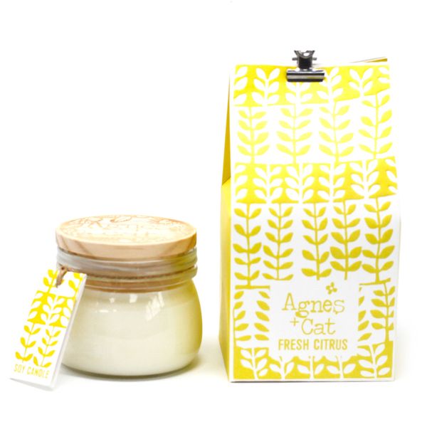 Fresh Citrus Soy Wax Candle – Small Kilner Jar (180ml)