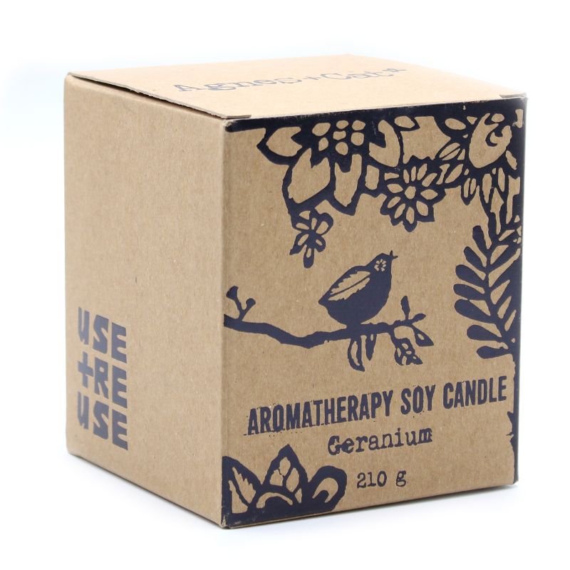 Aromatherapy Soy Wax Candle - Geranium (210g)
