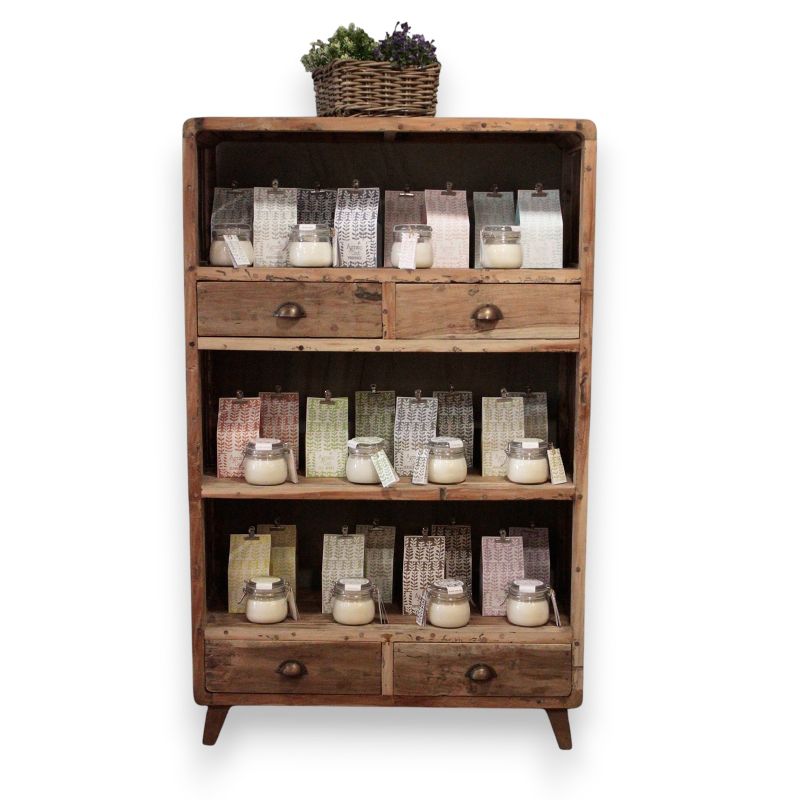 A+C Shelf Display Recycled Wood Stand