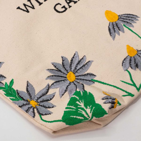 Wildflower Garden Cotton Tote (Purple)