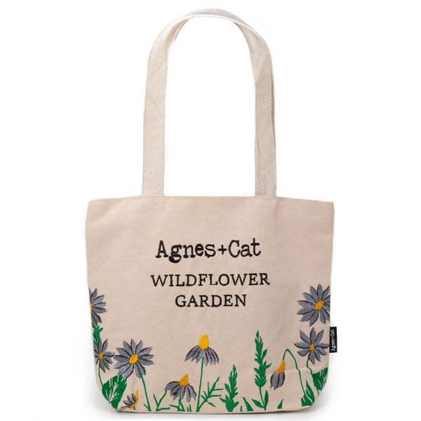 Wildflower Garden Cotton Tote (Purple)