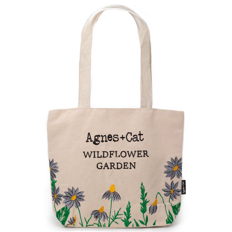 Wildflower Garden Cotton Tote (Purple)