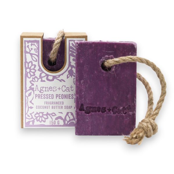 Soap On A Rope 150g - Pressed Peonies