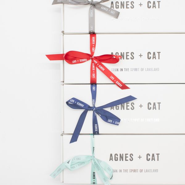 Agnes + Cat Branded Ribbon - Navy (12mm x 90m)