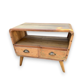 Small Wooden TV Stand with 2 Draws
