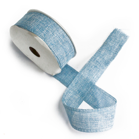 Natural Texture Ribbon 38mm x 20m - Baby Blue