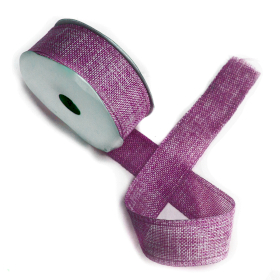 Natural Texture Ribbon 38mm x 20m - French Lavender