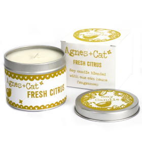 6x 200ml Soy Wax Tin Candle - Fresh Citrus