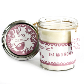 6x JamJar Candle - Tea and Roses