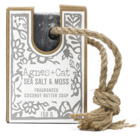 6x 150g Soap On A Rope - Sea Salt And Moss