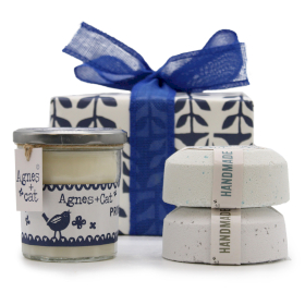 Gift Box - Vintage Garden (Candle) +  Seasalt and Moss & Dolly Blue(Fizz)