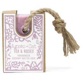 6x 150g Soap On A Rope - TEA & ROSES