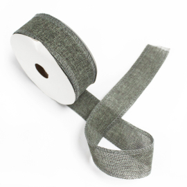 Natural Texture Ribbon 38mm x 20m - Charcoal