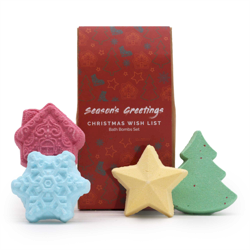 Bath Bombs with Christmas Ornament Shape