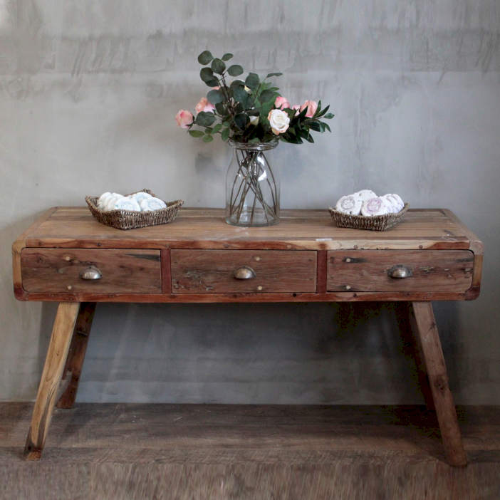 Agnes and Cat Recycled Wood Furniture  Now you have the opportunity to create your own fabulous Starter Pack  and get a FREE Display Stand .   1. Simply select your preferred display unit and check the requirements stated in the description .  2. Make the right choice for your customers and add products into your shopping basket in order to reach the amount specified . 3. Let us know via chat/phone/email and we will subtract the cost of the furniture.  This range of furniture has been hand-made in Bali using mostly upcycled teak wood from retired fishing boats. The seasoned wood retains some of the original colours and rustic finish and is a perfect back-drop for the Agnes & Cat range of products.  The natural finish highlights the rich details and colourings of the wood.  Please note; since these are hand-crafted, each piece is unique and slightly different. They are also some limitations in supply as the artisans that produce this furniture can only make so many.   Attention to detail that is built to last.  Eco-friendly Recycle wood from old fishing boats Please note that due to the product being handcrafted the wooden dowelling supplied may need to be adjusted to fit the pre-drilled holes.  The larger furniture will be delivered on a pallet with a standard delivery of 2- 3 business days ( UK Mainland).   Please Note : Shipping is Free for UK Mainland orders only, customers off shore or abroad will be contacted with the shipping quote prior dispatch 